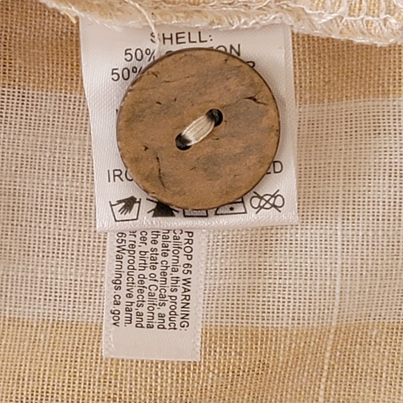 Peach Love Oversized Button-Front Striped Shirt. Size S - Picture 9 of 10